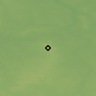Shaded relief of the 49 km around Mikstat, drawn from the GMTED2010 grid