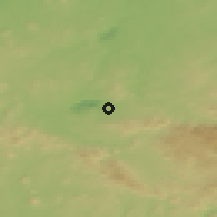 Shaded relief of the 49 km around Bogatynia, drawn from the GMTED2010 grid