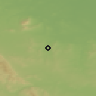 Shaded relief of the 49 km around Niemcza, drawn from the GMTED2010 grid