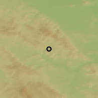 Shaded relief of the 49 km around Nowa Ruda, drawn from the GMTED2010 grid