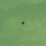 Shaded relief of the 49 km around Ośno Lubuskie, drawn from the GMTED2010 grid