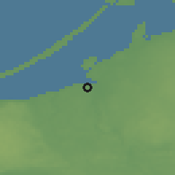 Shaded relief of the 48 km around Braniewo, drawn from the GMTED2010 grid