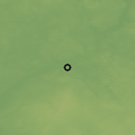 Shaded relief of the 48 km around Ostróda, drawn from the GMTED2010 grid