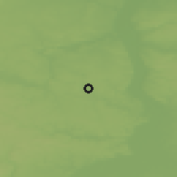 Shaded relief of the 49 km around Ożarów, drawn from the GMTED2010 grid