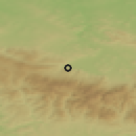 Shaded relief of the 49 km around Piechowice, drawn from the GMTED2010 grid
