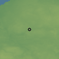 Shaded relief of the 48 km around Pieniężno, drawn from the GMTED2010 grid