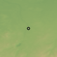 Shaded relief of the 49 km around Pieńsk, drawn from the GMTED2010 grid