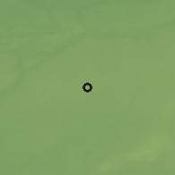 Shaded relief of the 49 km around Pogorzela, drawn from the GMTED2010 grid