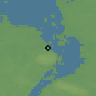 Shaded relief of the 48 km around Police, drawn from the GMTED2010 grid