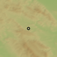 Shaded relief of the 49 km around Radków, drawn from the GMTED2010 grid