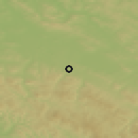Shaded relief of the 50 km around Rymanów, drawn from the GMTED2010 grid