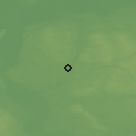 Shaded relief of the 49 km around Rzepin, drawn from the GMTED2010 grid