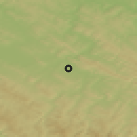 Shaded relief of the 50 km around Sanok, drawn from the GMTED2010 grid