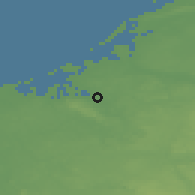 Shaded relief of the 48 km around Sianów, drawn from the GMTED2010 grid