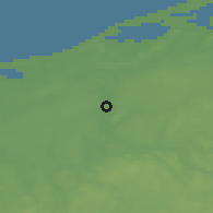 Shaded relief of the 48 km around Słupsk, drawn from the GMTED2010 grid