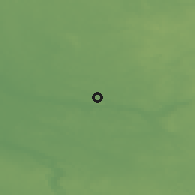 Shaded relief of the 48 km around Suchań, drawn from the GMTED2010 grid