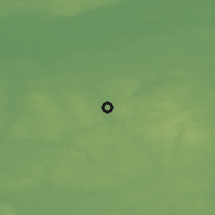 Shaded relief of the 49 km around Sulęcin, drawn from the GMTED2010 grid