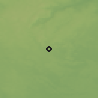 Shaded relief of the 48 km around Suwałki, drawn from the GMTED2010 grid