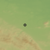 Shaded relief of the 49 km around Świdnica, drawn from the GMTED2010 grid