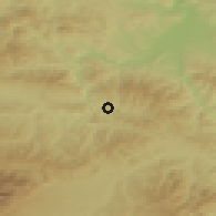 Shaded relief of the 50 km around Szczawnica, drawn from the GMTED2010 grid