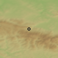 Shaded relief of the 49 km around Szklarska Poręba, drawn from the GMTED2010 grid