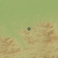 Shaded relief of the 50 km around Ustroń, drawn from the GMTED2010 grid