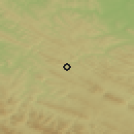 Shaded relief of the 50 km around Ustrzyki Dolne, drawn from the GMTED2010 grid