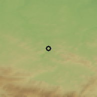 Shaded relief of the 49 km around Wleń, drawn from the GMTED2010 grid