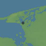 Shaded relief of the 48 km around Wolin, drawn from the GMTED2010 grid