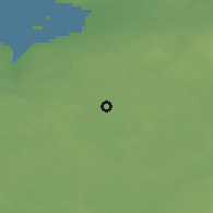 Shaded relief of the 48 km around Zalewo, drawn from the GMTED2010 grid