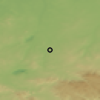 Shaded relief of the 49 km around Zawidów, drawn from the GMTED2010 grid