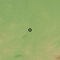 Shaded relief of the 49 km around Zgorzelec, drawn from the GMTED2010 grid