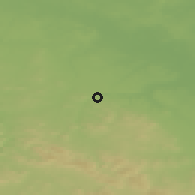 Shaded relief of the 49 km around Złotoryja, drawn from the GMTED2010 grid