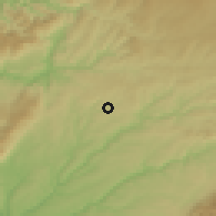 Shaded relief of the 53 km around Abraveses, drawn from the GMTED2010 grid