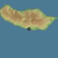 Shaded relief of the 56 km around Câmara de Lobos, drawn from the GMTED2010 grid