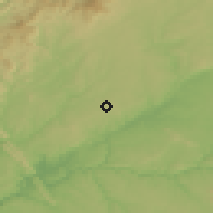 Shaded relief of the 53 km around Castelo Branco, drawn from the GMTED2010 grid
