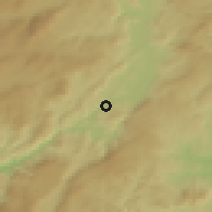Shaded relief of the 53 km around Chaves, drawn from the GMTED2010 grid
