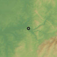 Shaded relief of the 53 km around Coimbra, drawn from the GMTED2010 grid