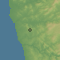 Shaded relief of the 53 km around Coronado, drawn from the GMTED2010 grid