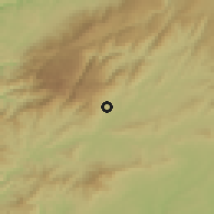 Shaded relief of the 53 km around Covilhã, drawn from the GMTED2010 grid