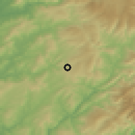 Shaded relief of the 53 km around Fafe, drawn from the GMTED2010 grid