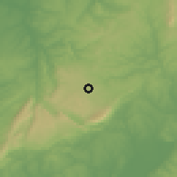 Shaded relief of the 53 km around Fátima, drawn from the GMTED2010 grid