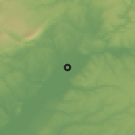 Shaded relief of the 53 km around Golegã, drawn from the GMTED2010 grid