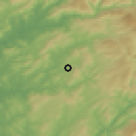 Shaded relief of the 53 km around Guimarães, drawn from the GMTED2010 grid