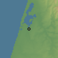 Shaded relief of the 53 km around Ílhavo, drawn from the GMTED2010 grid