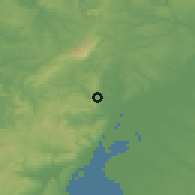 Shaded relief of the 54 km around Alenquer, drawn from the GMTED2010 grid