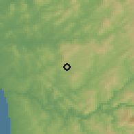Shaded relief of the 53 km around Lordelo, drawn from the GMTED2010 grid