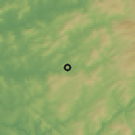 Shaded relief of the 53 km around Lordelo, drawn from the GMTED2010 grid