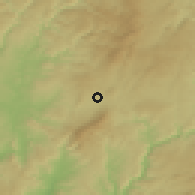 Shaded relief of the 53 km around Macedo de Cavaleiros, drawn from the GMTED2010 grid