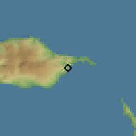 Shaded relief of the 56 km around Machico, drawn from the GMTED2010 grid